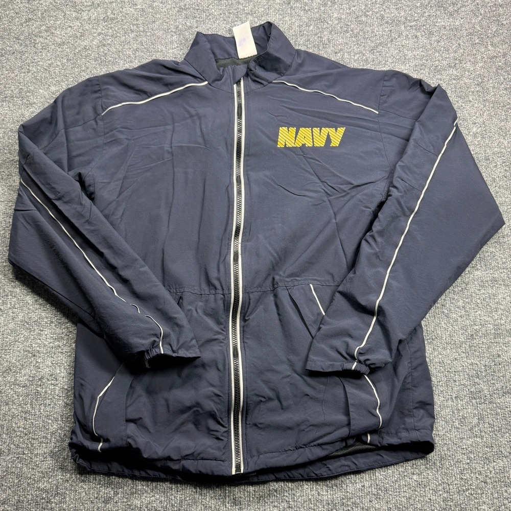 SND Manufacturing US Navy PT Physical Training Jacket Mens S Long Blue